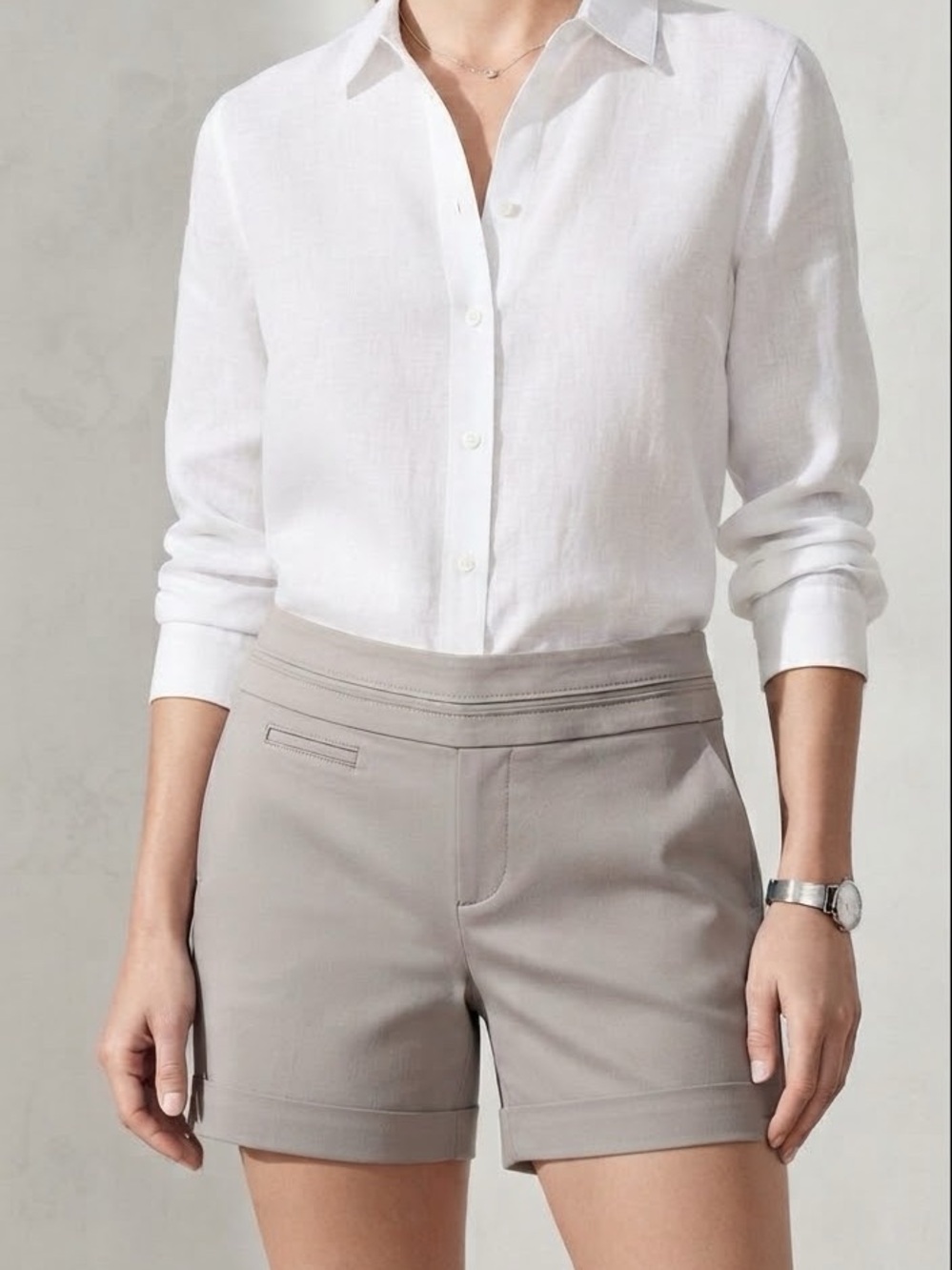 Express editor grey shorts